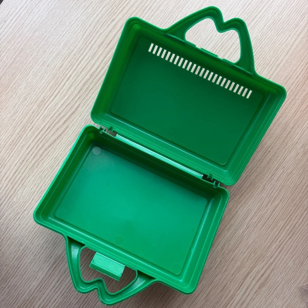 Vintage 1988 McDonald's Happy Meal Green Plastic Lunch Box Pencil Case